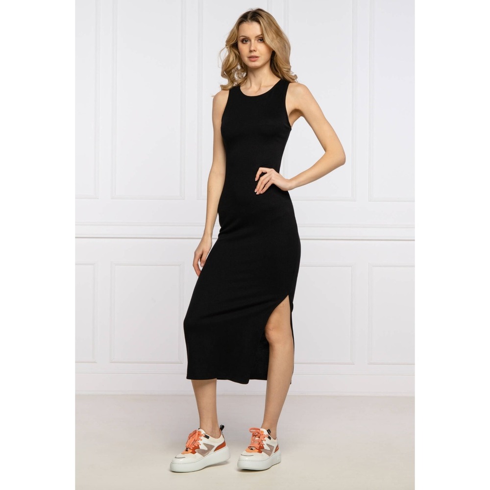 Armani Exchange AX Minimalist‎ Black Tank Maxi Dress Bodycon Size S